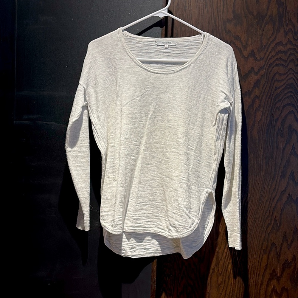 Madewell white long sleeve